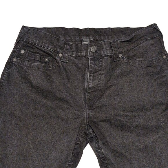 True Religion Jeans Geno Relaxed Slim Fit Black Straight Leg Pants Sz 38x32 - Picture 2 of 10